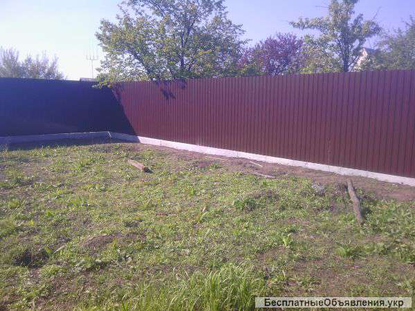 Забор з профнастила ,калитки ,ворота тд