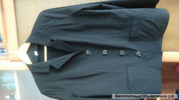 Стрейчевый черный пиджак