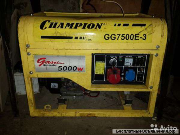Электрогенератор champion GG7500E-3