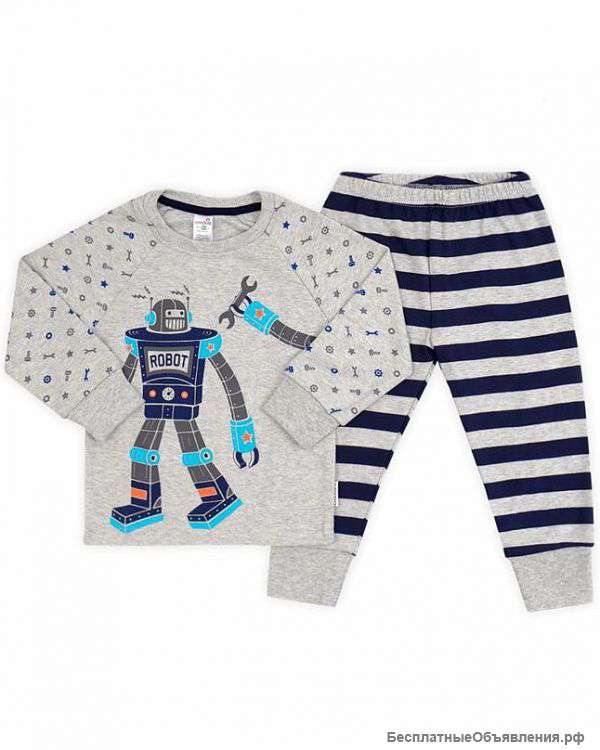 Пижама Robot серый меланж Crocid (крокид)
