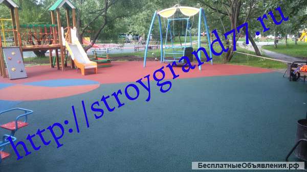 Резиновое покрытие для детских и спортивных площадок