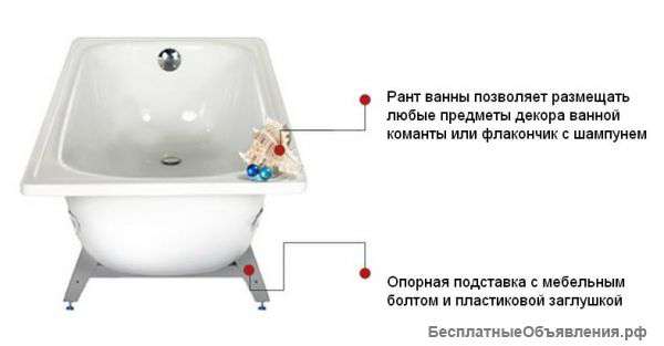Ванна стальная ANTIKA 150x70x40