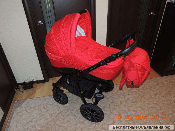 Коляска adamex pajero alu (2 в 1)+ автокресло в подарок