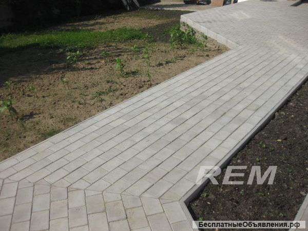 Укладка тротуарной плитки. брусчатки, Облицовка