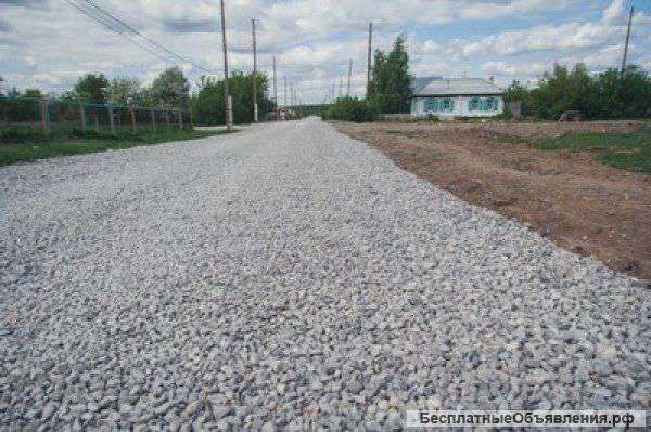Устройство дорог из щебня
