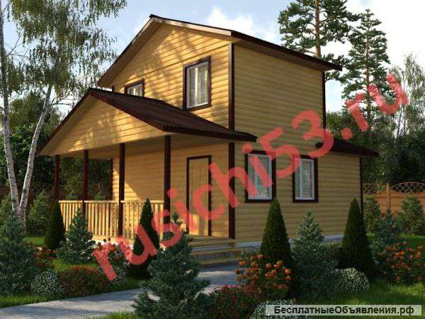 Брусовой дом-баня 72м2 "под ключ"