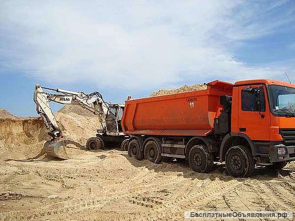 Песок строительный, нерудные материаллы