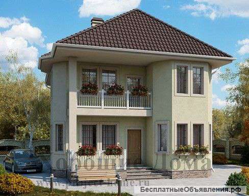 Строительство дома из газобетона 9.2x11.5 155.5 кв.м.