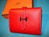 Кошелек Hermes женский RED натуральная кожа Новый