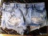 Шикарные драные шорты Страдивариус с кружевом