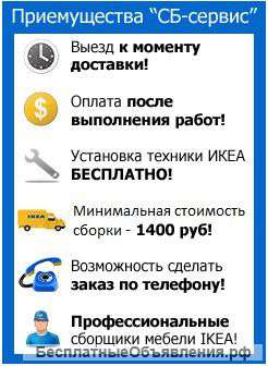 Сборка мебели Ikea