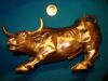 Золотой Телец New York City Атакующий Бык Нью Йорк сити Wall Street Bull Бронза