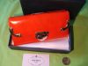 Кошелек женский PRADA новый . Италия . Мандарин Натуральная кожа