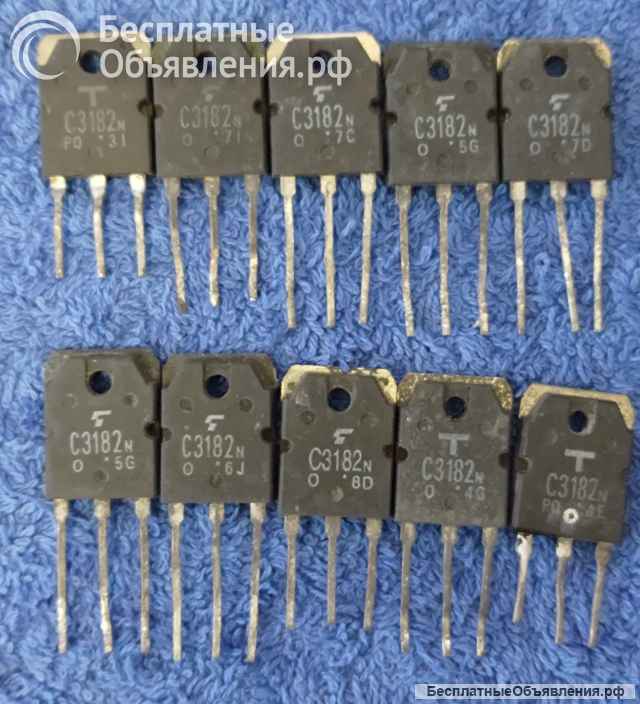 2SC3182 (C3182) TOSHIBA, JAPAN, NPN, 100W, 140V 10A, 30MHz Транзистор оригинальный НОВЫЙ