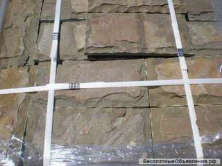 Натуральный камень песчаник серо зелёный со сколом (плитка)