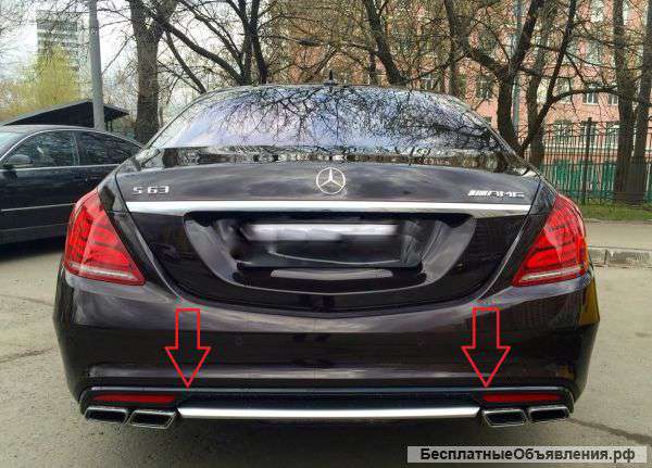 Mercedes S222 диффузор заднего бампера