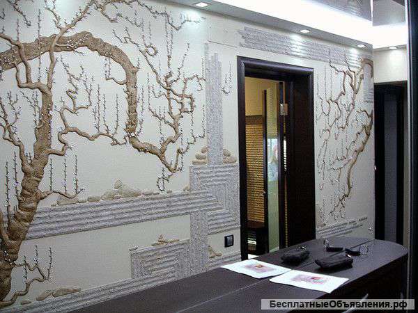 Барельефы, лепнина, декоративное покрытие стен