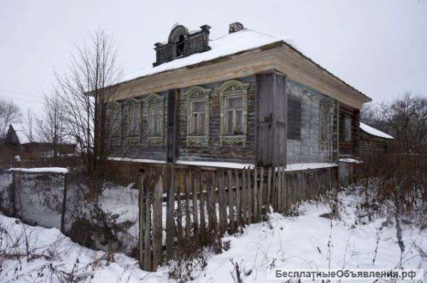Бревенчатый дом в тихой деревне, 250 км от МКАД