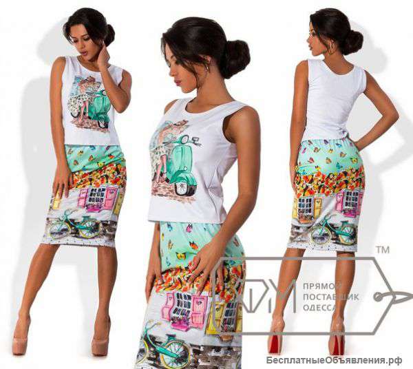 Костюм: майка+ юбка