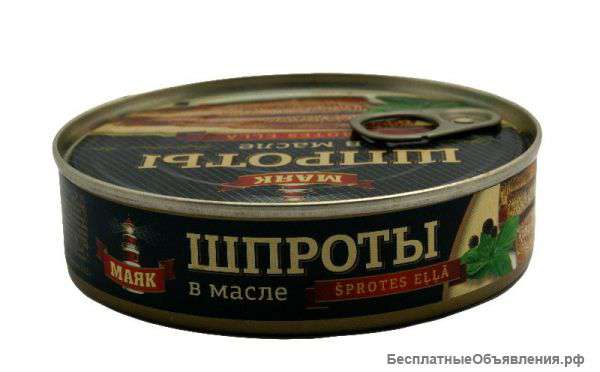 Шпроты в масле "Маяк"