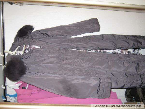 Пальто зимнее с каюшоном