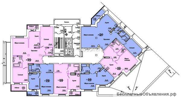 Долевое на сдаче. Покровский д. 15. 1 ком. 42кв.м. Без услуг.