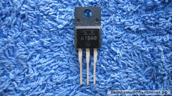 2SA1668, PNP; bipolar; 200V; 2A; 25W; TO220F оригинальный НОВЫЙ