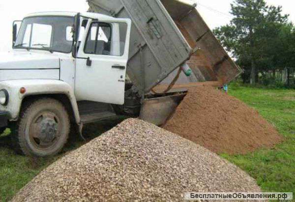 Доставка песок, щебень