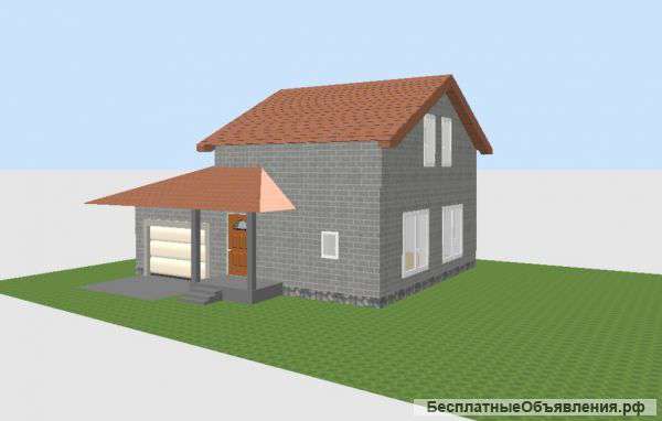 ДОМ 8 х 10 с гаражом 2 этажа