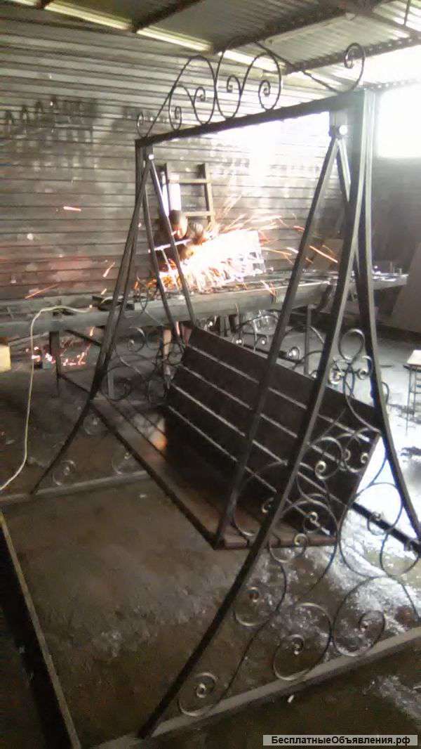 Кованые качели лавочки столы мангалы