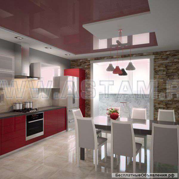 Установка натяжного потолка