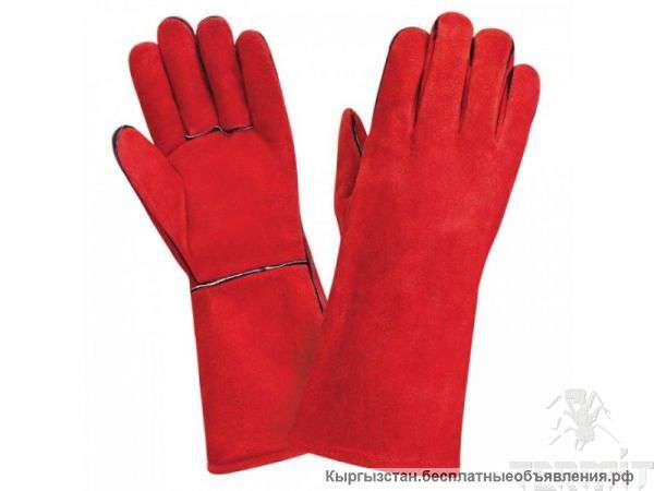 Отшиваем в бишкеке и продаем оптом перчатки рабочие (брезент) и краги (кожаные перчатки)