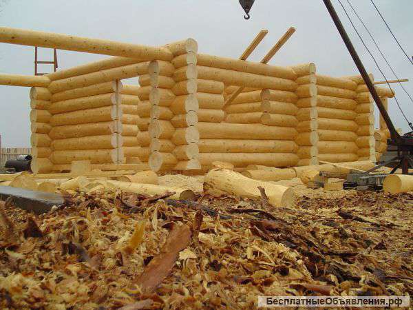 Строим срубы домов и бань из круглого леса методом ручной рубки.