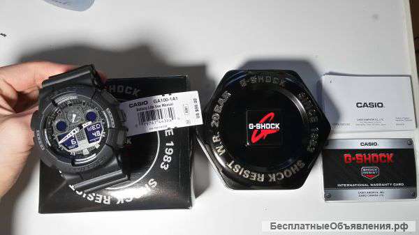 Новые мужские часы casio g-shock ga100-1a1