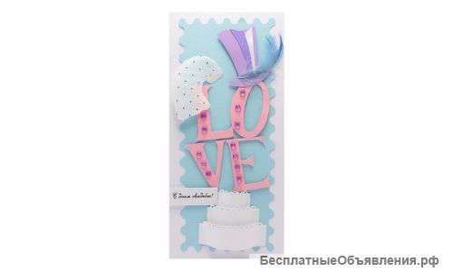 Открытка "С днем свадьбы" Арт.3030