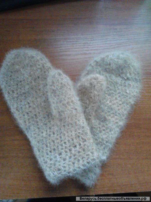 Варежки из собачьей шерсти