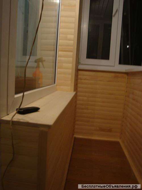 Обшивка балкона, саун, бани, лоджии, мансарды