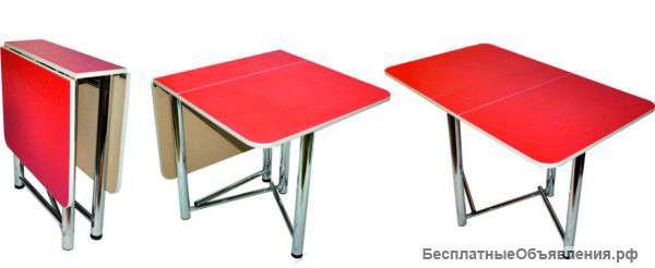 Oбедeнныe стoлы оптом от производителя. Хром.