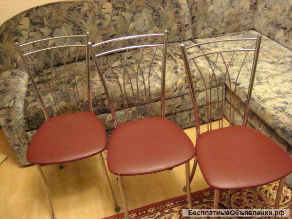 Хромированные стулья - 3 шт.
