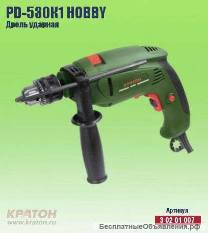 Дрель ударная PD-530К1 (кейс, набор инструментов)