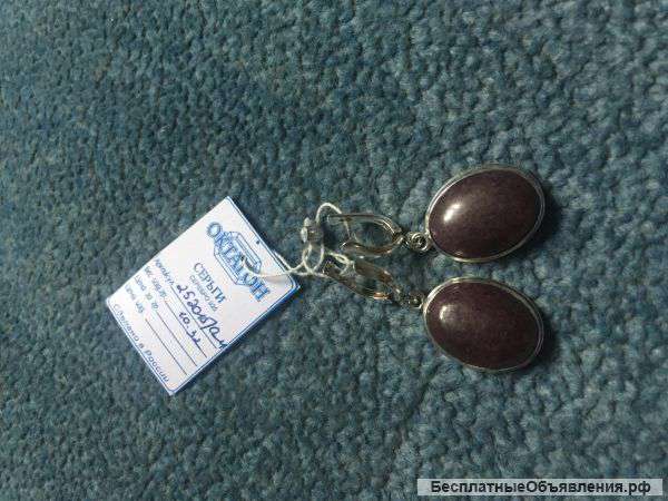 Серьги серебряные с аметистом