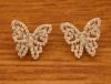 Серебряные серьги Бабочки, серебро 925
