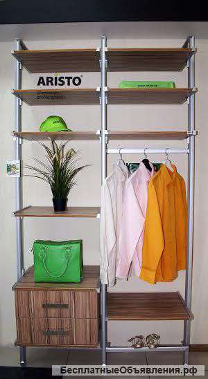 Гардеробные системы стелажные