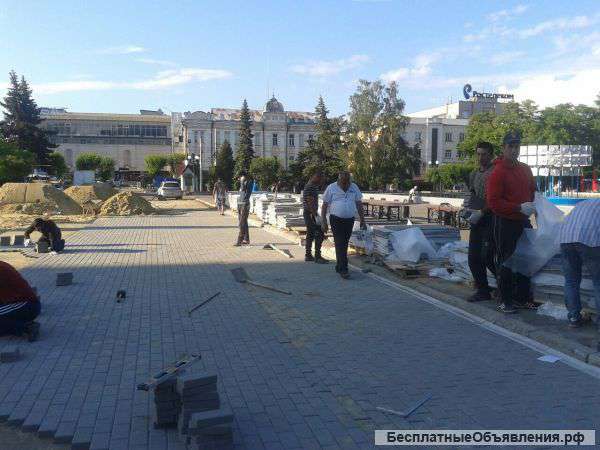 Укладка брусчатки и тротуарной плитки