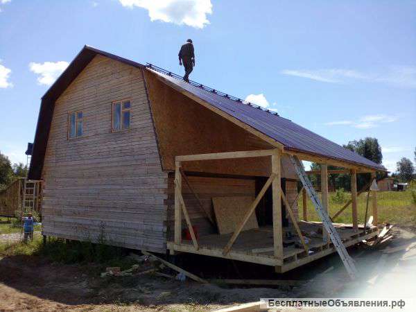 Каркасные дома, бани, веранды, беседки, кровля