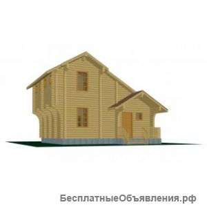 Дом из бревна 85 м2 2 этажа