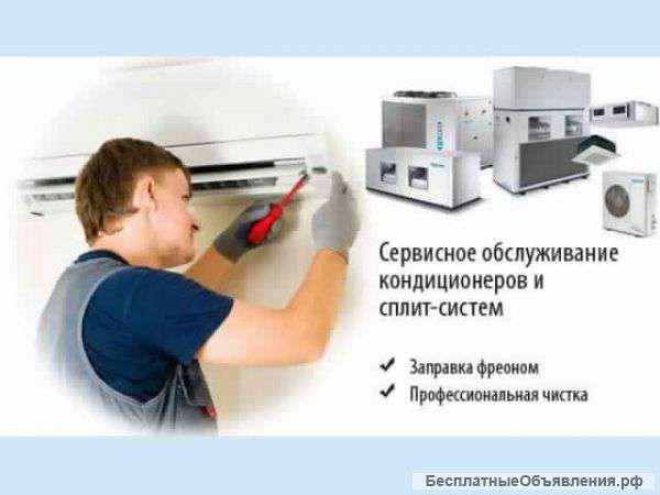 Ремонт, Чистка сплит систем, Заправка