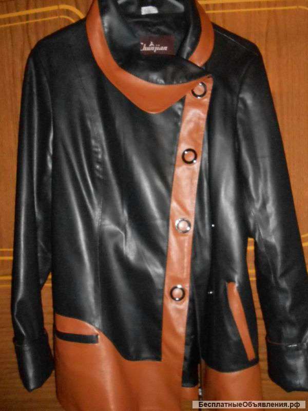 Куртка кожаная 44-48 новая