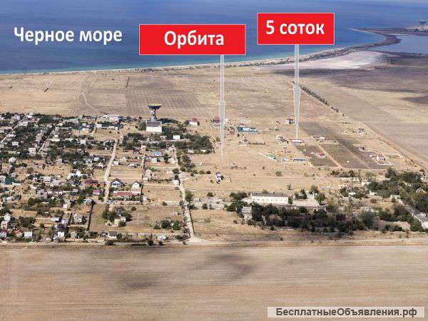 Земельный участок 5 соток в кооперативе Орбита, 1300 метров от пгт. Заозерное, госакт.