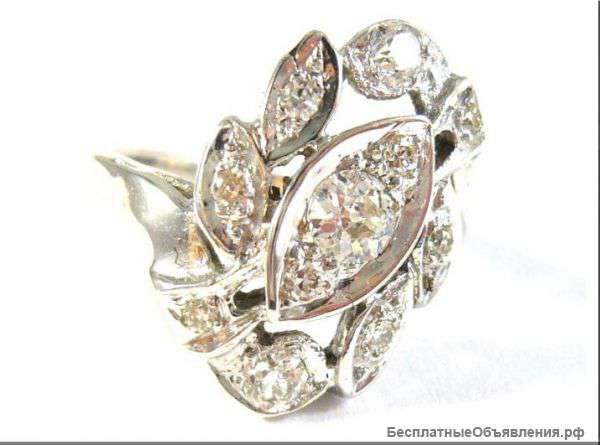 Antique ring with diamonds 0.62 kt